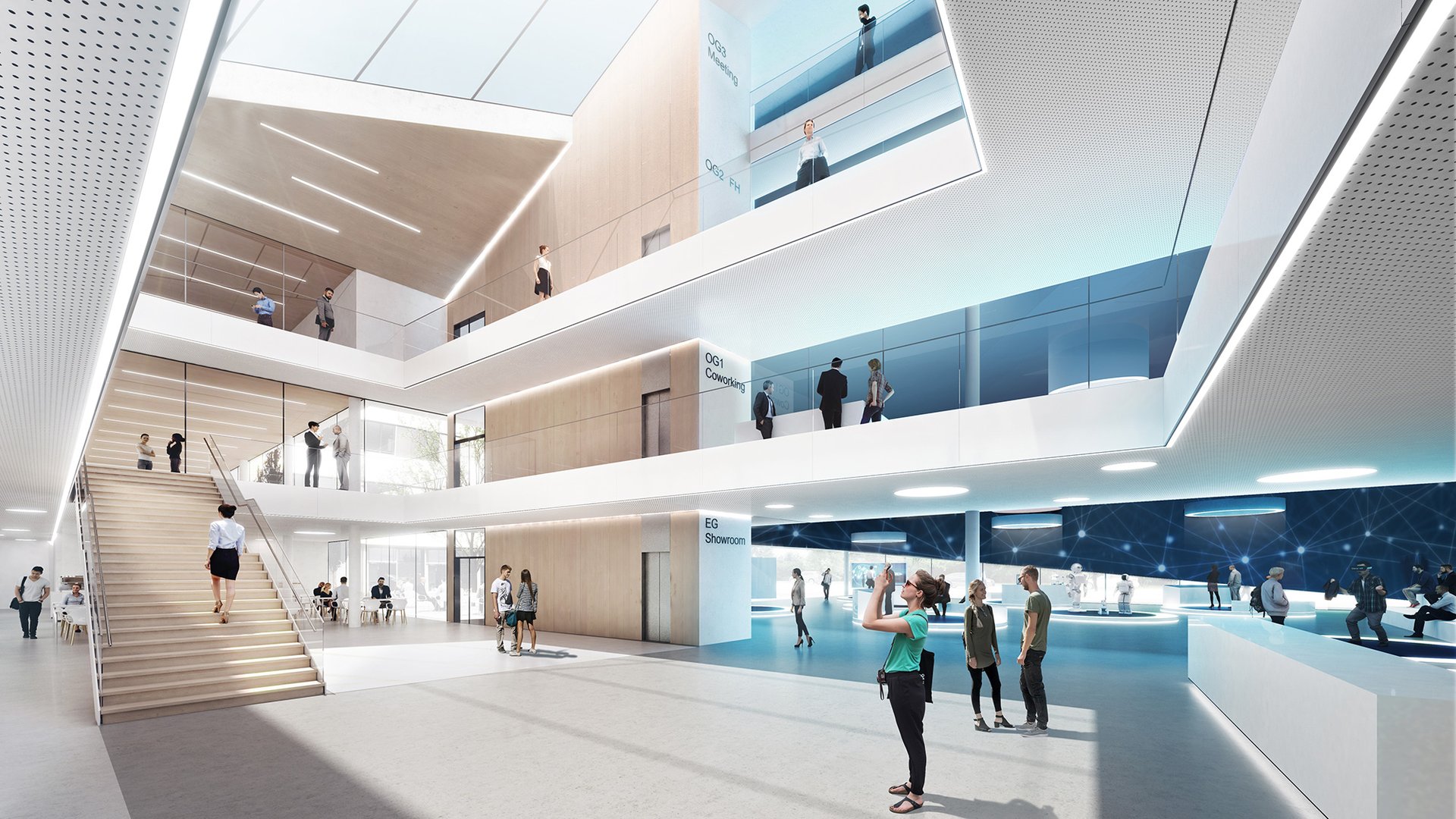 Kronaus Mitterer Architekten Haus der Digitalisierung Tulln Foyer